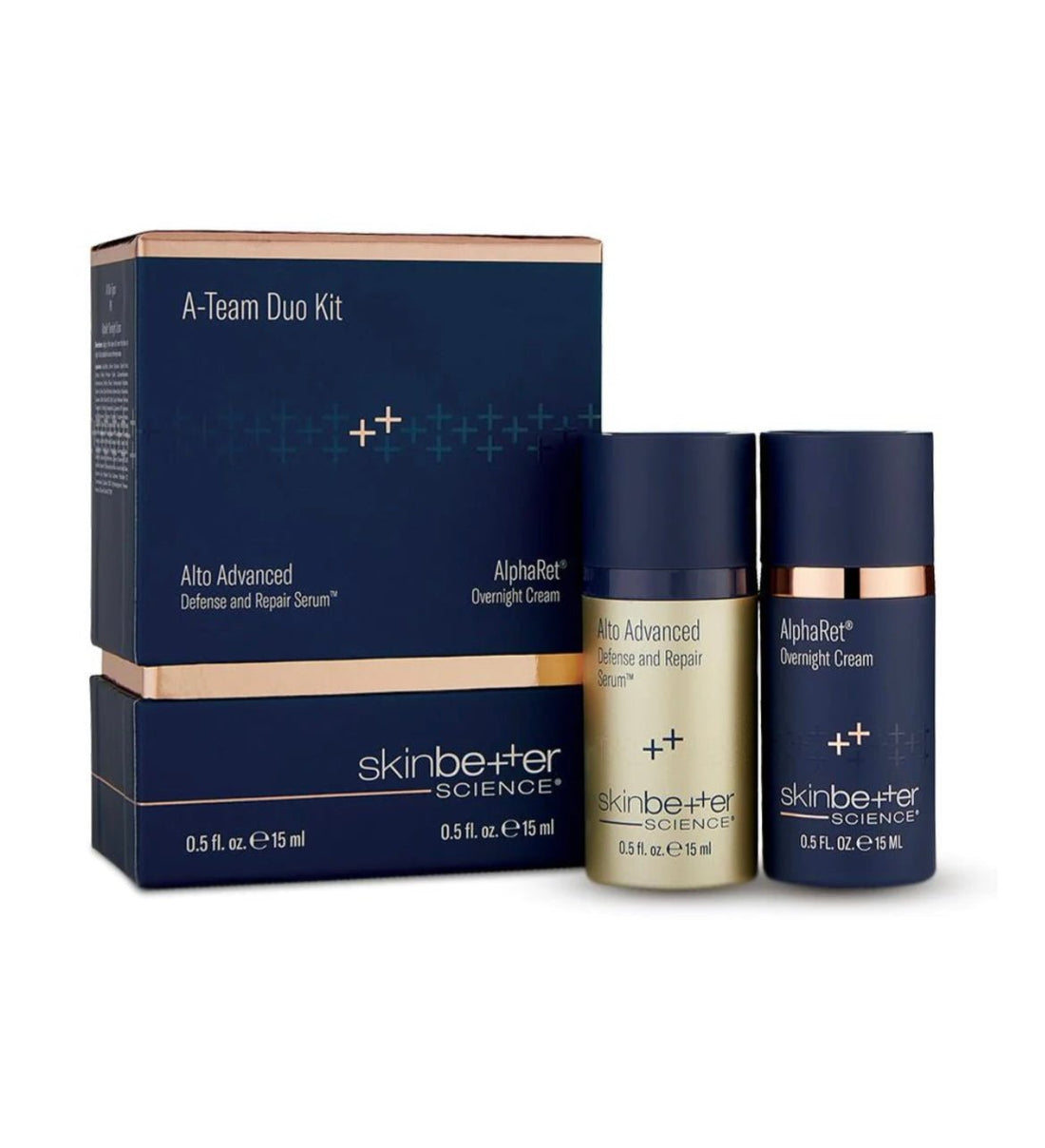 A-Team Duo Kit Alto Defense & AlphaRet Overnight Cream - SkinBetter Science - MELISSA FERGUSON